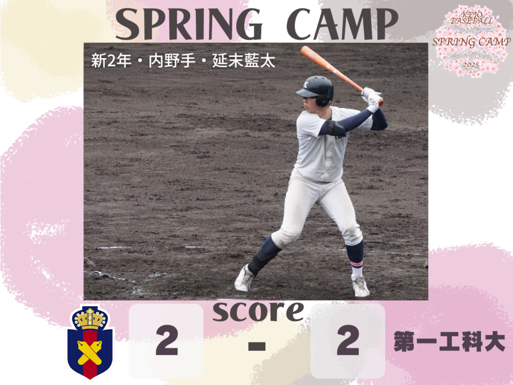 試合結果】令和7年度春季オープン戦 対日本経済大(A) – 慶應義塾